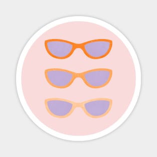 Orange and purple sunglasses Magnet